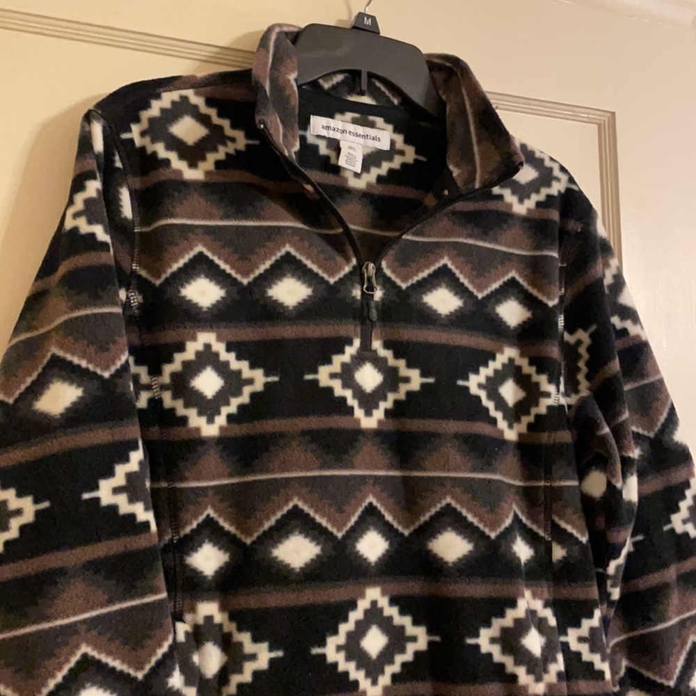 western aztec quarter zip pullover